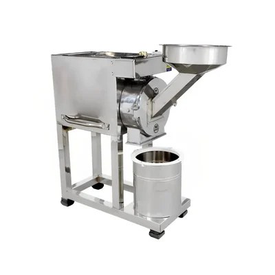 Semi-Automatic 2 in 1 SS Flour Mill/Pulverizer Machine/Masala Grinder with 2 HP Motor, 12-20kg/hr